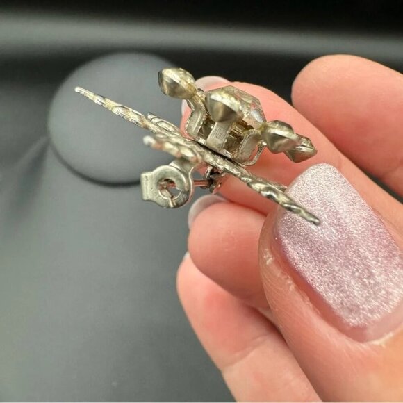 Vintage 1940s Starburst Snowflake Lapel Brooch - Picture 5 of 13